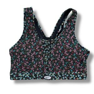 Nike Medium Support Swoosh Floral Printed Sports Bra Women's Size Medium